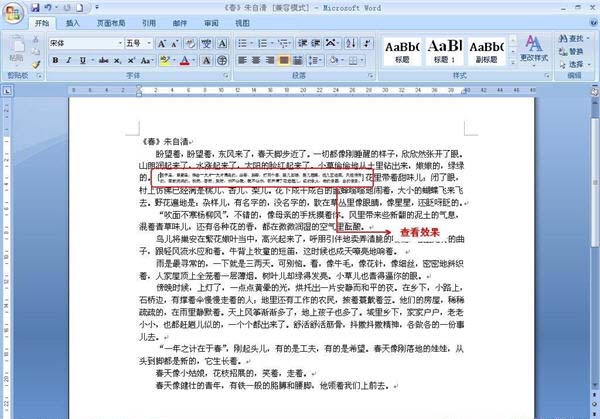 word中双行合一的操作过程