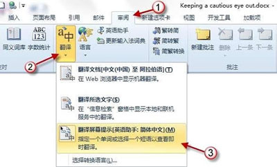 word英文版转换中文
