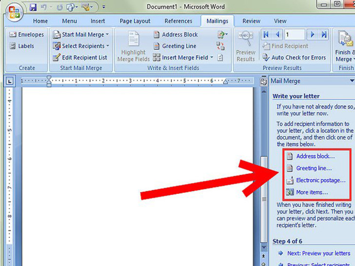 如何在microsoftword中合并邮件