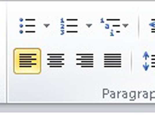 Word 2010文档中的对齐方式有