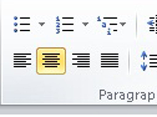 Word 2010文档中的对齐方式有