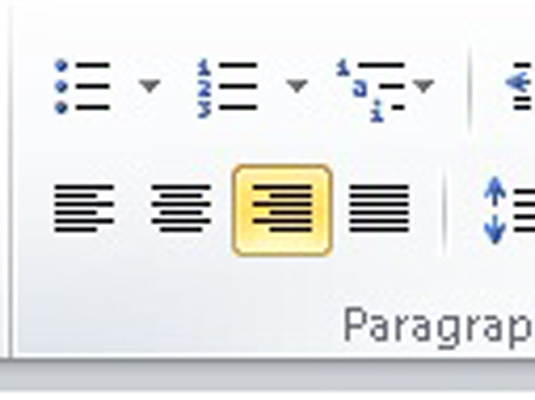 Word 2010文档中的对齐方式有