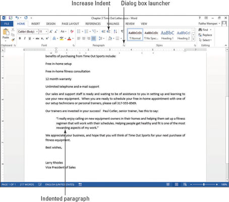 在word2010中段落的缩进方式