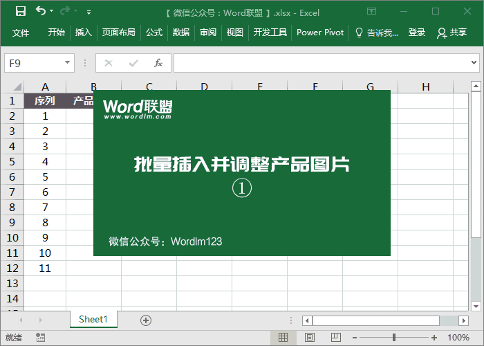 excel快速批量插入图片并调整大小