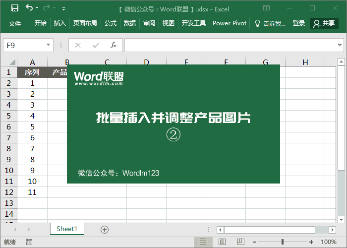 excel快速批量插入图片并调整大小