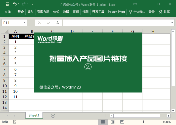 批量插入图片链接