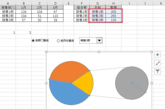 excel如何制作动态复合饼图