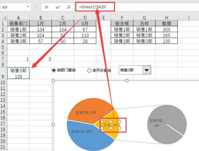 excel如何制作动态复合饼图