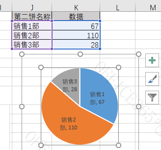 excel如何制作动态复合饼图