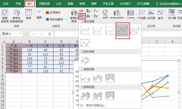 excel图表是动态的,当图表中修改了数据系列的值时
