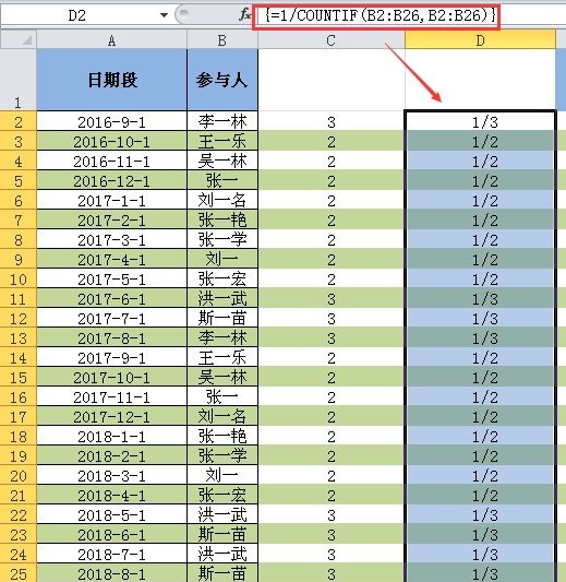 计算重复个数的excel公式