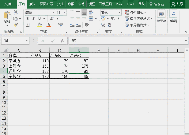 excel单元格区域套用表格格式