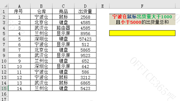 SUMIFS多字段多条件求和 多字段单条件求和