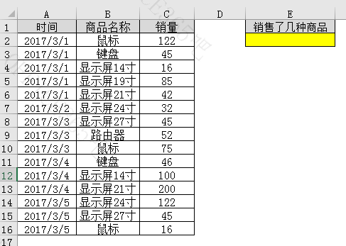 分类统计不重复值的个数
