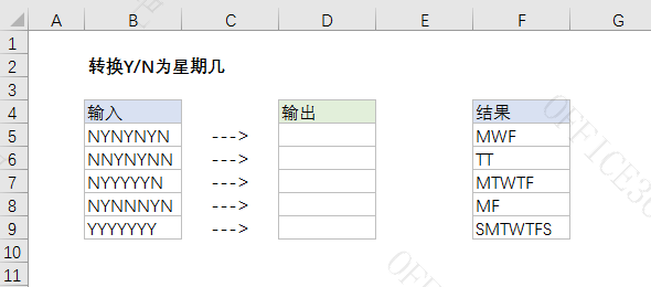 在excel中如何将日期换成星期